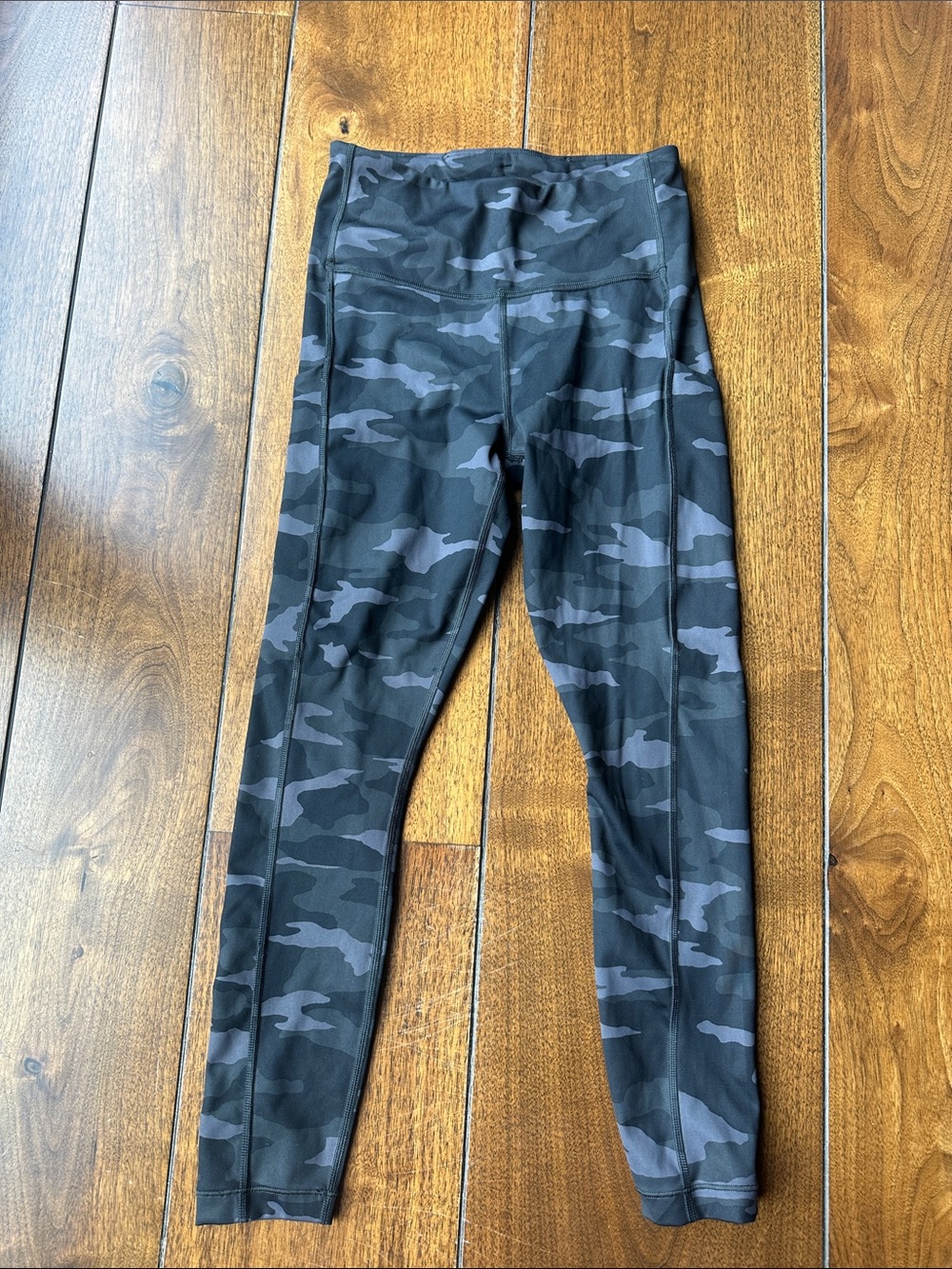 Athleta Black & Gray Camo High-Rise Leggings